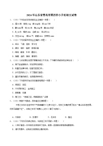 2024年山东省青岛市莱西市小升初语文试卷