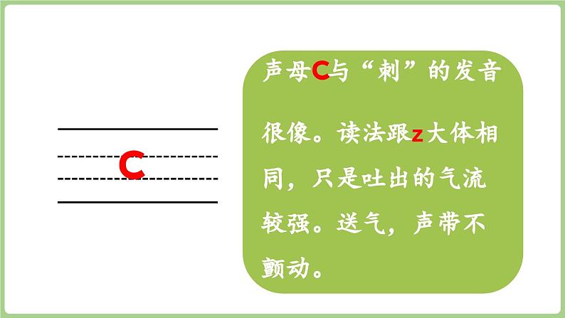 人教版部编版统编版一年级语文上册汉语拼音7《zcs》PPT课件第6页