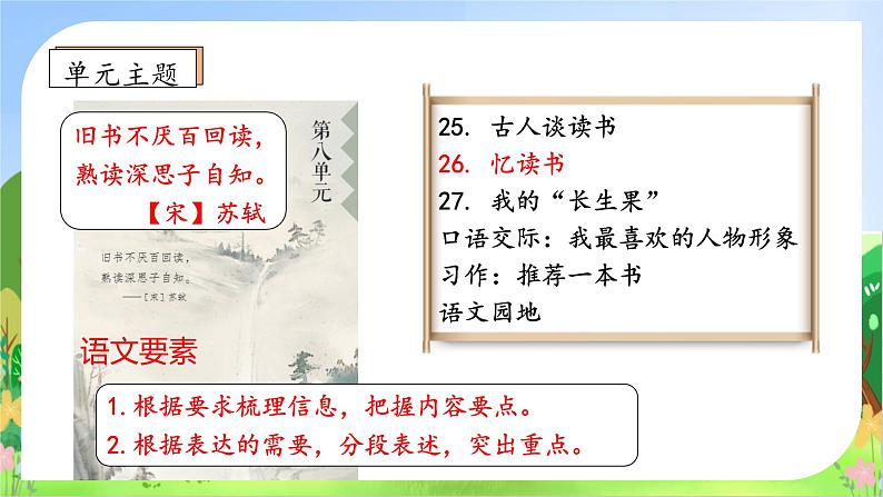 【教-学-评一体化】统编版五年级上册备课包-26.忆读书（课件+教案+学案+习题）04