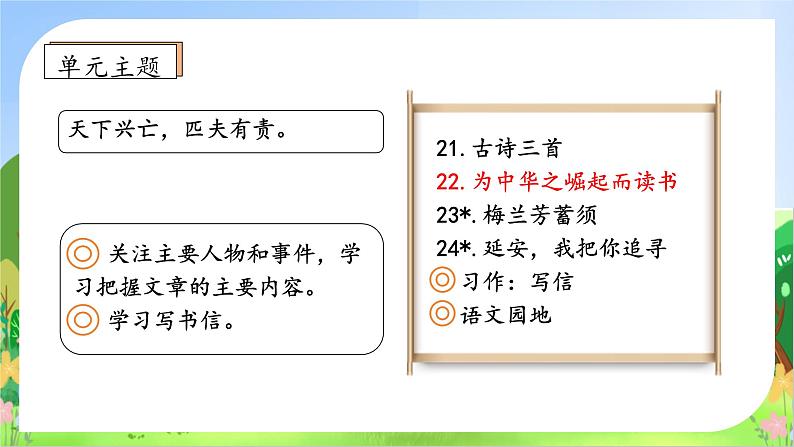 【教-学-评一体化】四年级上册备课包-22.为中华之崛起而读书（课件+教案+学案+习题）04