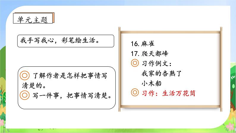 【教-学-评一体化】四年级上册备课包-习作五：生活万花筒（课件+教案+学案+习题）04