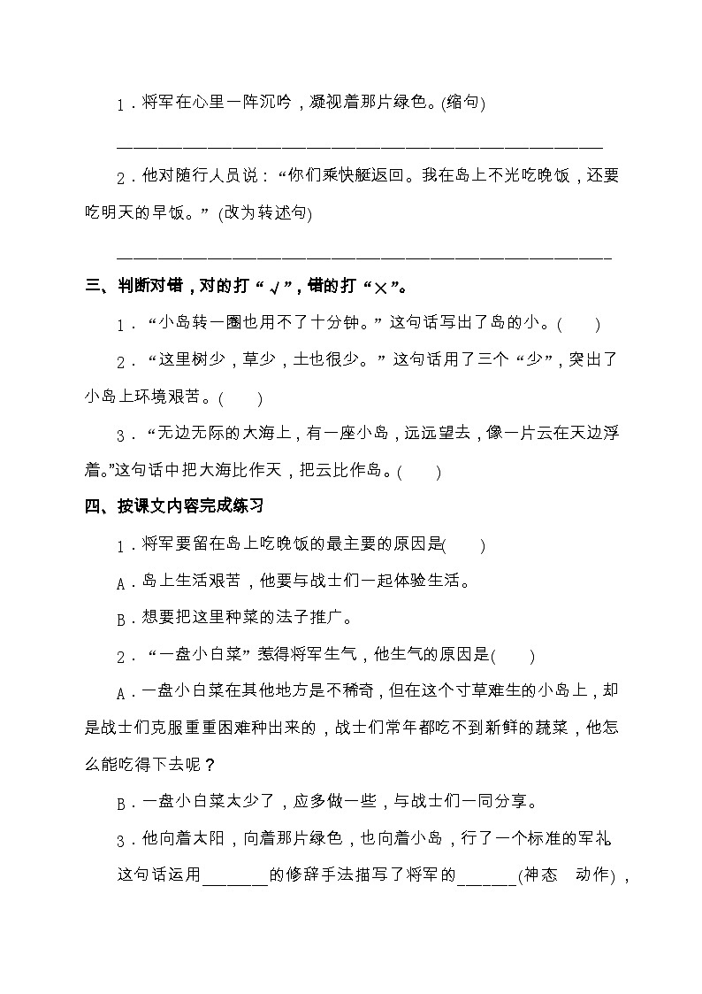 【教-学-评一体化】统编版五年级上册备课包-15.小岛（课件+教案+学案+习题）03