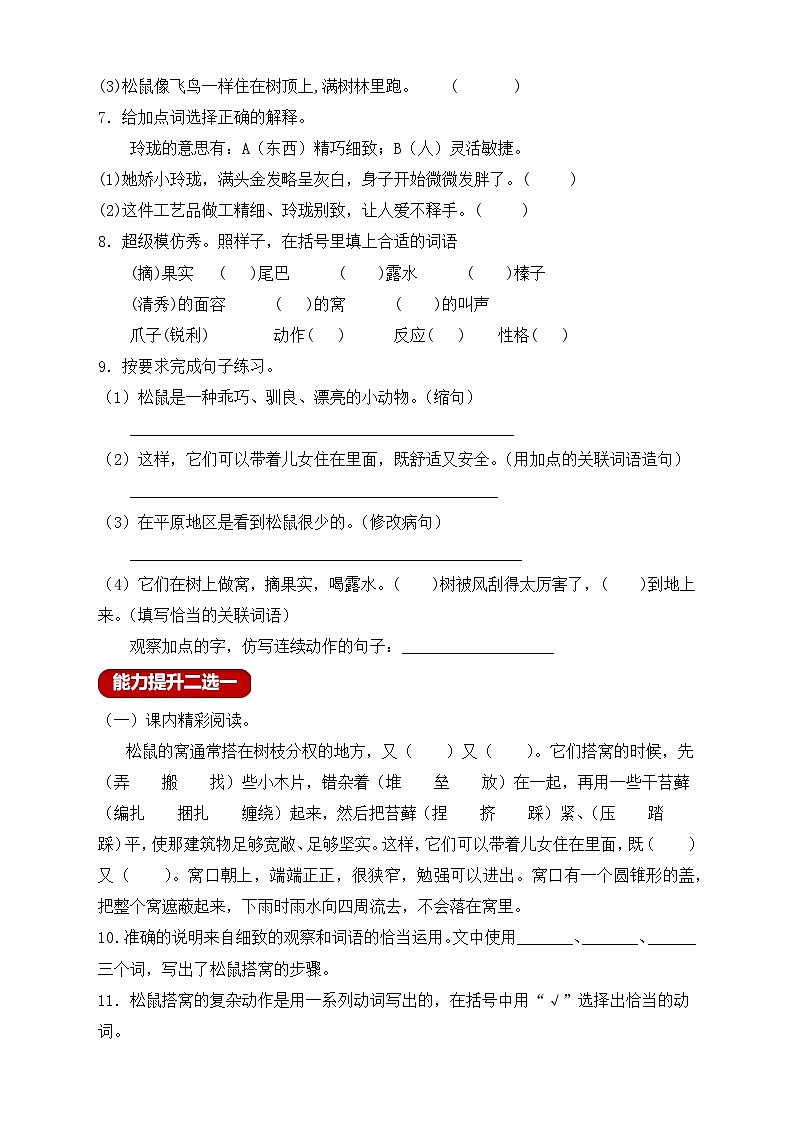 【教-学-评一体化】统编版五年级上册备课包-17.松鼠（课件+教案+学案+习题）02