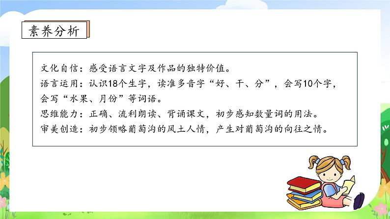 【教-学-评一体化】统编版二年级上册备课包-11. 葡萄沟 两课时（课件+教案+学案+习题）04