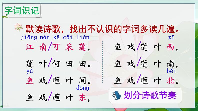 部编语文一年级上册 第5单元 2 江南 PPT课件+教案06