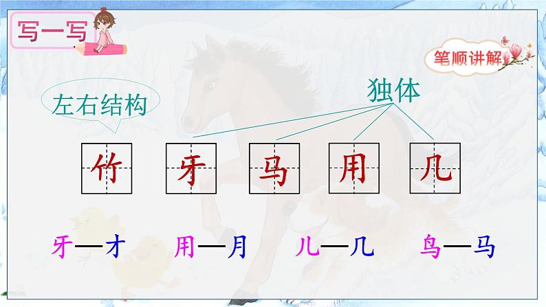 部编语文一年级上册 第5单元 3 雪地里的小画家 PPT课件+教案07