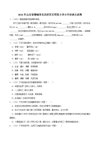 2024年山东省聊城市东昌府区百草园小学小升初语文试卷