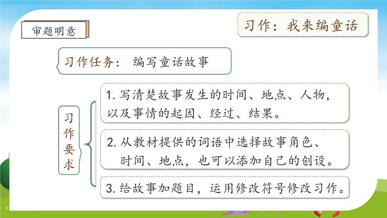 【教-学-评一体】统编版语文三年级上册-习作：我来编童话（课件+教案+学案+习题）08