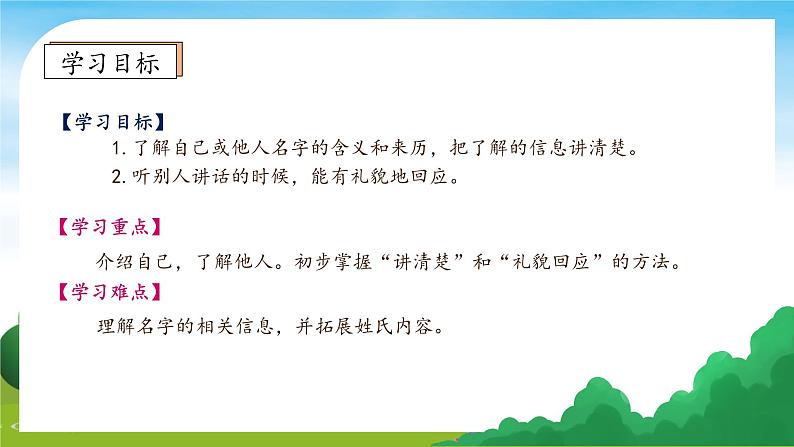 【教-学-评一体】统编版语文三年级上册-口语交际：名字里的故事（课件+教案+学案+习题）05