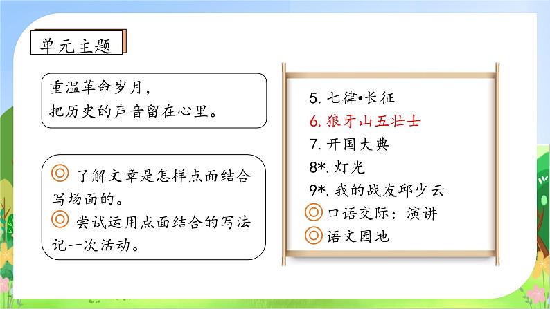 【教-学-评一体】统编版六年级语文上册-6.狼牙山五壮士 两课时（课件+教案+学案+习题）04