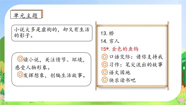 【教-学-评一体】统编版六年级语文上册-15.金色的鱼钩（课件+教案+学案+习题）04