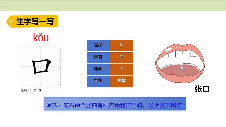 统编版（2024）一年级语文上册课件 第一单元 3 口耳目手足04