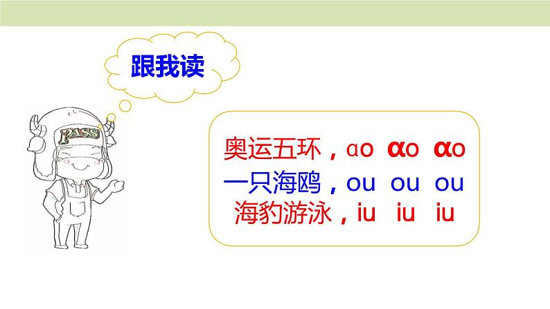 统编版（2024）一年级语文上册课件 第四单元 11 ɑo ou iu06