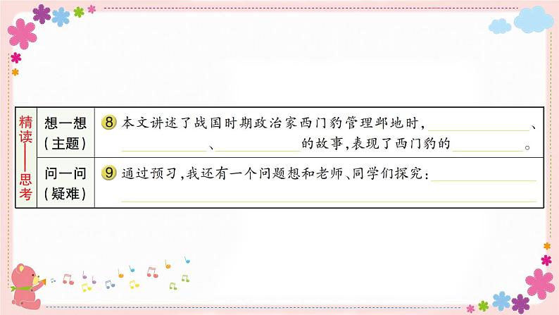 部编版语文四年级上册26 西门豹治邺学案课件04