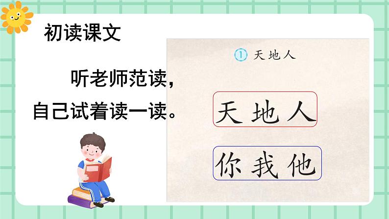 【核心素养】部编版小学语文一年级上册  识字1 天地人  课件+教案（含教学反思） +素材04