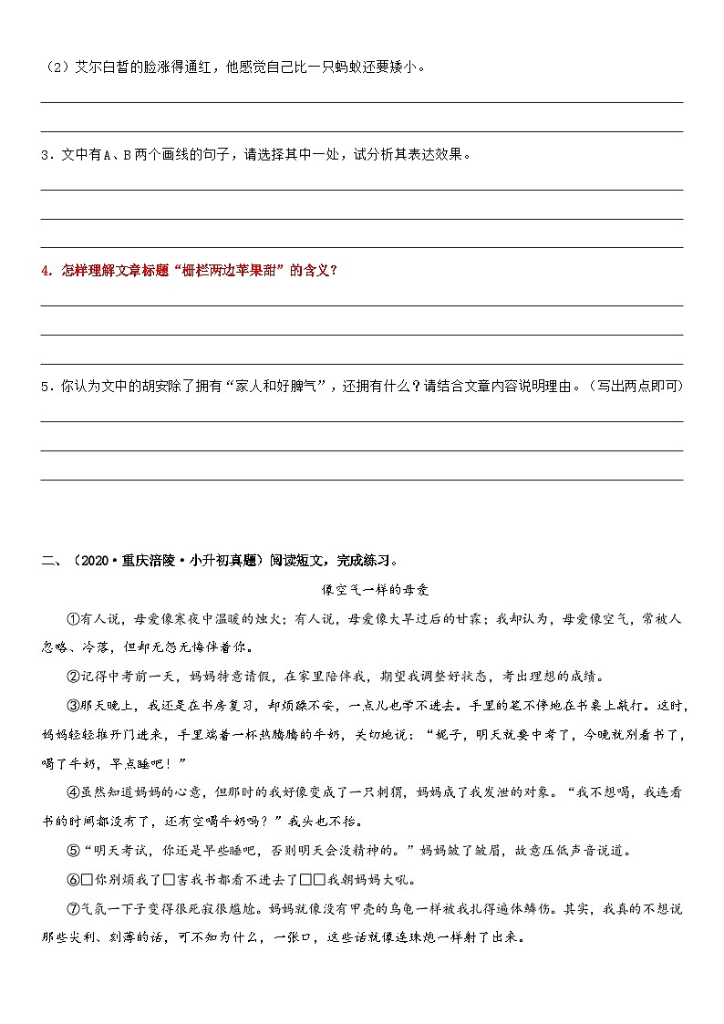 专题10 理解标题的含义（专项训练）（原卷版）第3页