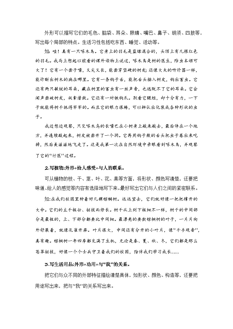 专题04 教你写好：状物作文（讲义）-2024年小升初语文复习讲义（统编版）第2页