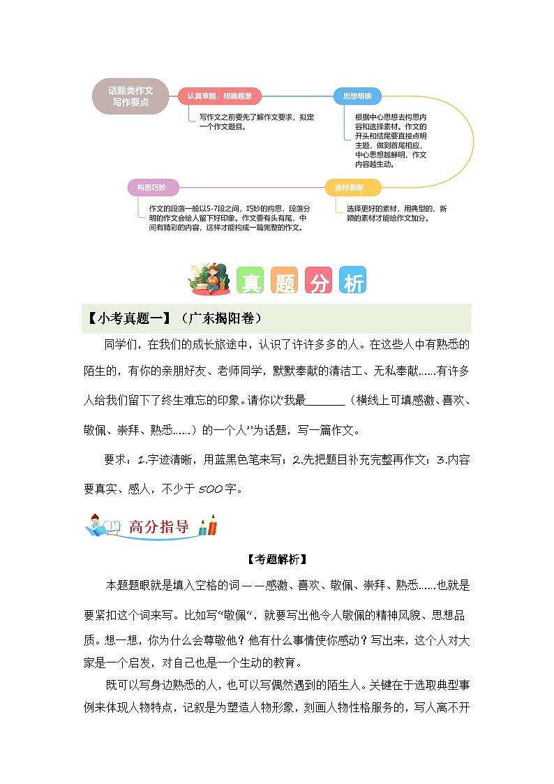 专题10 教你写好：话题作文（专项训练）-2024年小升初语文复习专项训练（统编版）第3页