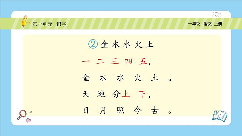 统编版2024（秋）语文一年级上册《 金木水火土》PPT课件（内嵌音频和视频）+字体03