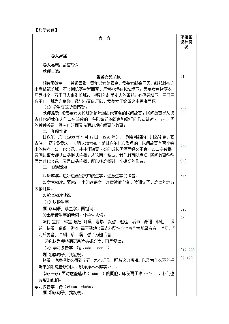 部编语文五年级上册9.猎人海力布教案03