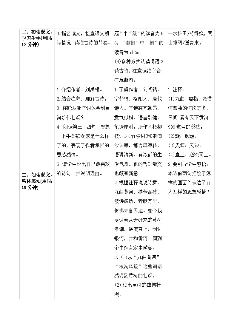 部编版语文六年级上册18《古诗三首》导学案02