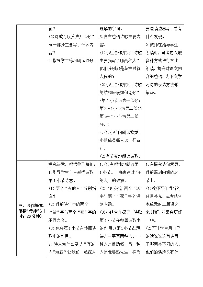 部编版语文六年级上册28《有的人——纪念鲁迅有感》导学案02