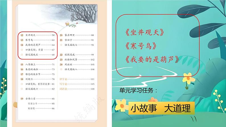 部编版小学语文二上12课《坐井观天》课件+教案+预学单+共学单+延学单01