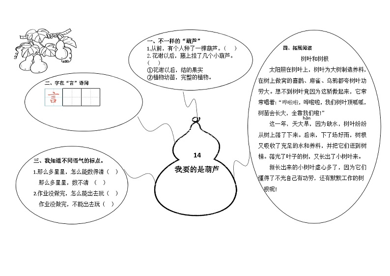 部编版小学语文二上14课《我要的是葫芦》课件+教案+预学单+共学单+延学单01