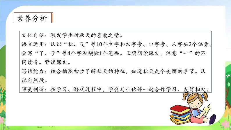 【新课标•任务型】统编版语文一年级上册-阅读1. 秋天（课件+教案+学案+习题）04