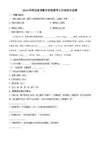 河北省邯郸市多校联考2024年统编版小升初考试语文试卷（原卷版+解析版）