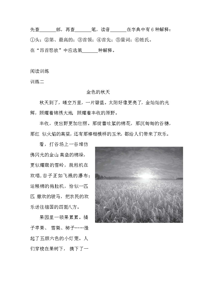 【如何做阅读】三年级语文暑期衔接讲义 练习 一  借助字典理解字词（人教部编版，含答案）03