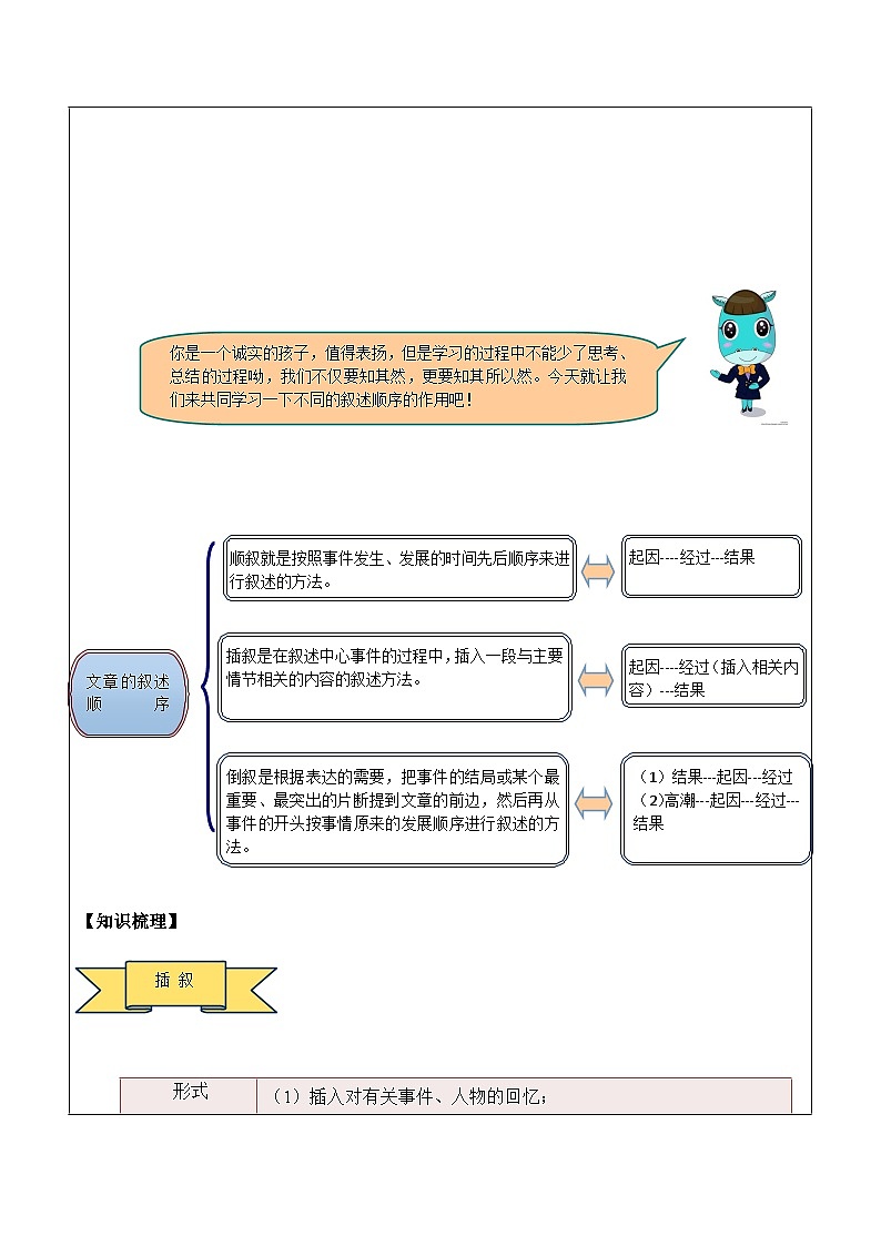 【精品】五升六语文暑假辅导讲义-顺叙、倒叙、插叙（人教部编版，含答案）02