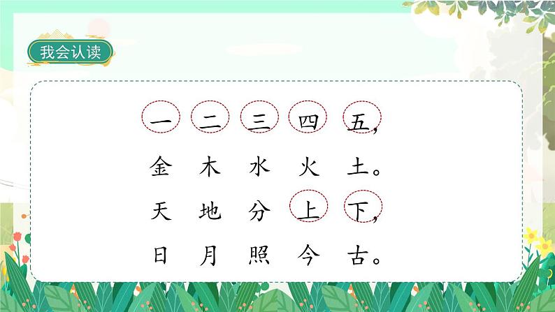 人教版语文一年级上册 识字2《金木水火土》 PPT课件第3页