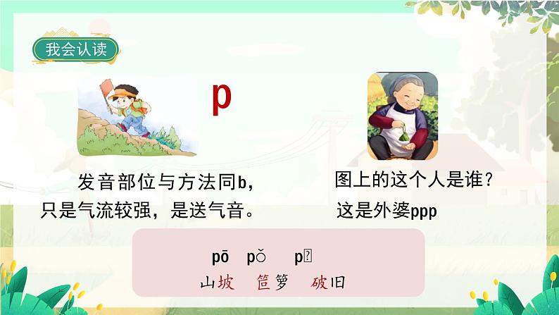 人教版语文一年级上册 汉语拼音3《b p m f》 PPT课件07