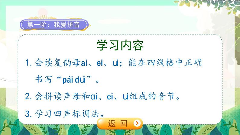 人教版语文一年级上册 汉语拼音10《ai ei ui》 PPT课件02