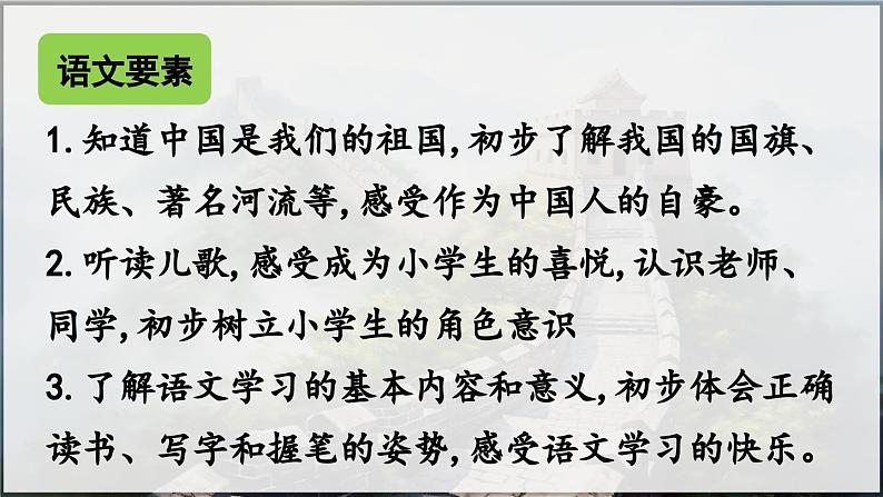 部编版（2024）一年级语文上册《我上学了——1我是中国人》优质课件03