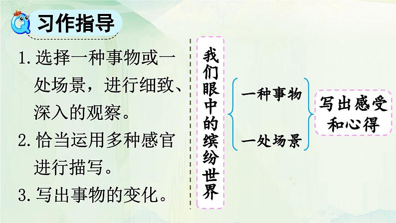 【核心素养-任务群】部编版语文三上 《习作五：我们眼中的缤纷世界》课件+教案+音视频素材+课文朗读07