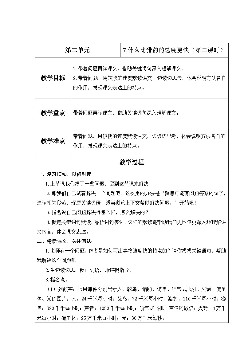 【核心素养】部编版语文五上 7《什么比猎豹的速度更快》课件+教案+课文朗读01