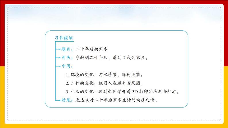 【核心素养】部编版语文五上 《习作四：二十年后的家乡》课件+教案+课文朗读06