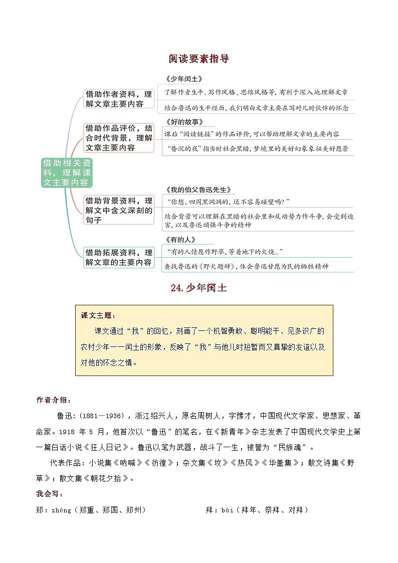 部编版六上语文第八单元（知识清单）02