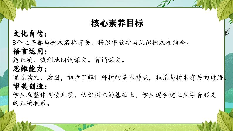 【新课标-核心素养】部编版语文二上 识字2《树之歌》课件+教案+音视频素材+课文朗读04