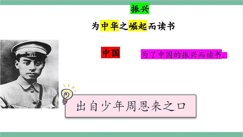 部编版小学语文四年级上册22 为中华之崛起而读书课件+教案06