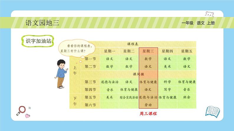 【新课标】统编版（2024秋）小学语文一年级上册《语文园地三》PPT课件（内嵌音频和视频）+教案+字体04