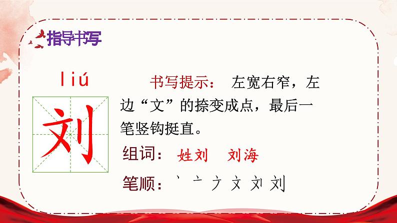 统编版语文2上 18《刘胡兰》课件+教案+音视频素材+动态笔画04