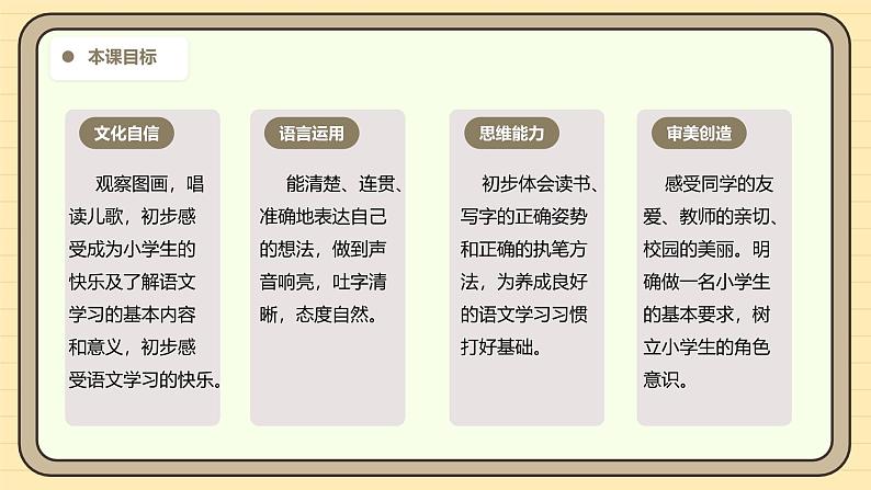 【核心素养】统编版一上语文 我上学了 3我是小学生 课件+教案03