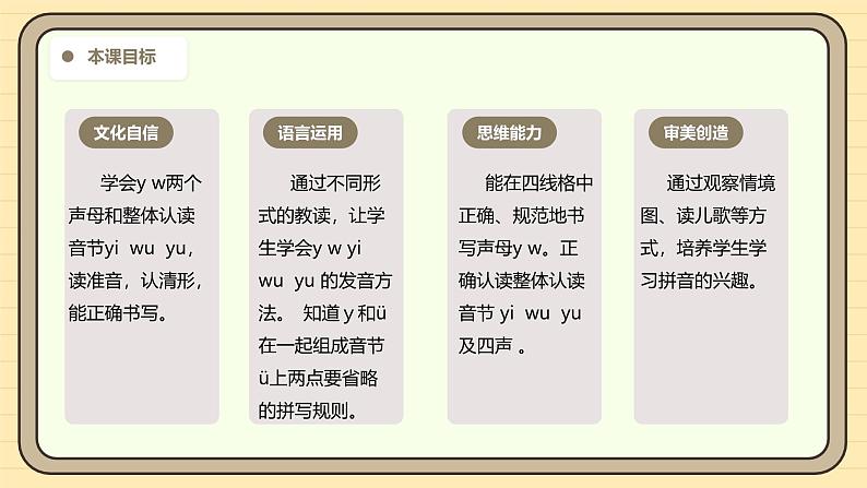 【核心素养】统编版一上语文 3.9 y w.（第一课时）课件+教案03