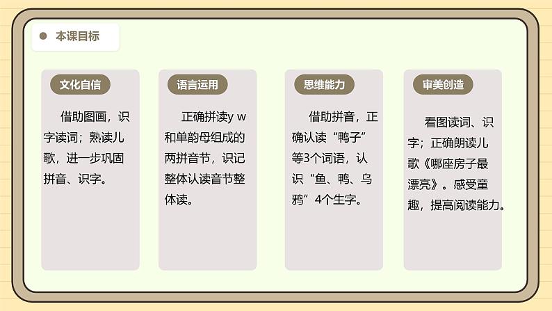 【核心素养】统编版一上语文 3.9 y w.（第二课时）课件+教案03