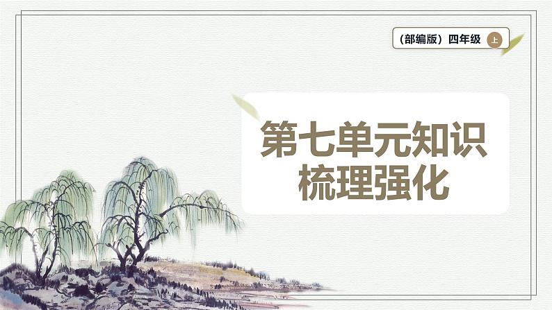 【学霸提优】统编版语文四上（ 第七单元重难点梳理复习）（课件）01