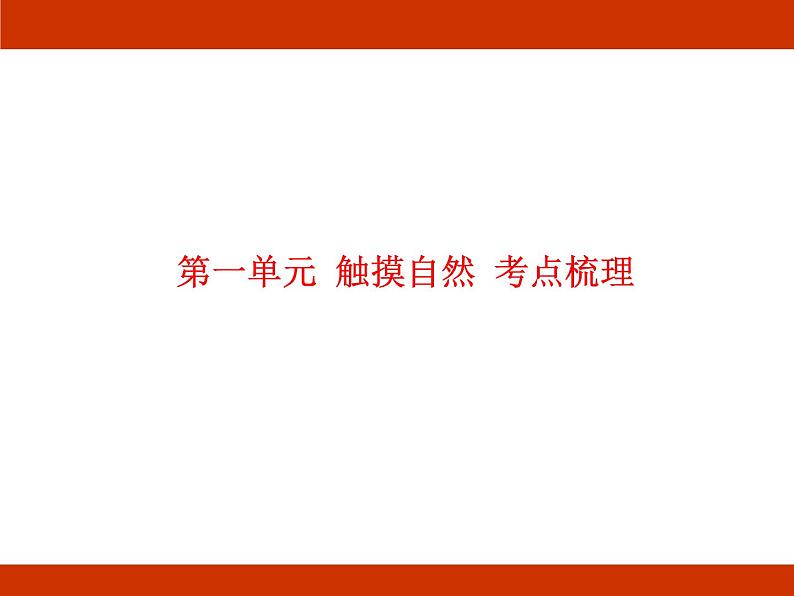 统编版2024-2025学年度语文六年级上册第一单元 触摸自然 考点梳理课件01