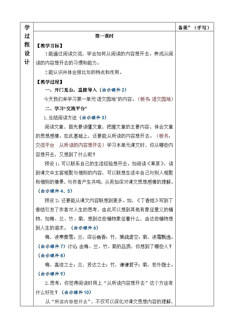 统编版（2024）六年级语文上册语文园地一 优质版教案第2页